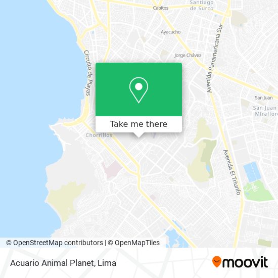 Acuario Animal Planet map