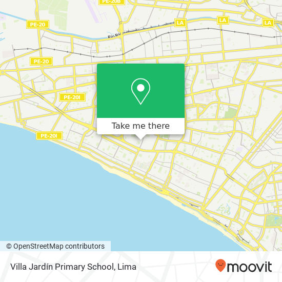 Villa Jardín Primary School map