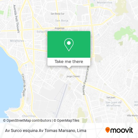 Av  Surco esquina Av  Tomas Marsano map