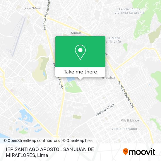 IEP SANTIAGO APOSTOL SAN JUAN DE MIRAFLORES map
