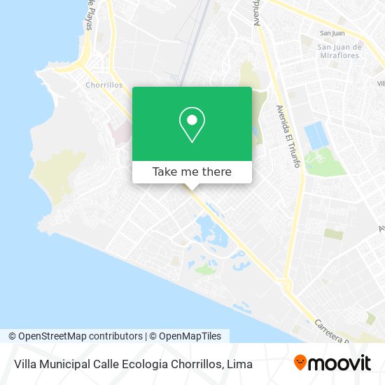 Mapa de Villa Municipal Calle Ecologia Chorrillos