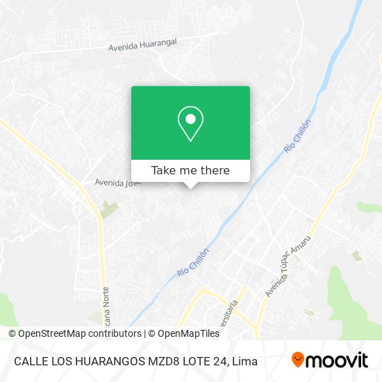 CALLE LOS HUARANGOS MZD8 LOTE 24 map