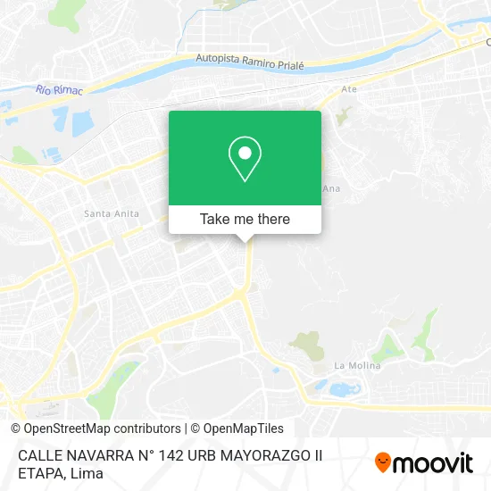 Mapa de CALLE NAVARRA N° 142 URB  MAYORAZGO II ETAPA