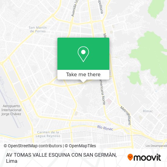 AV TOMAS VALLE ESQUINA CON SAN GERMÀN map