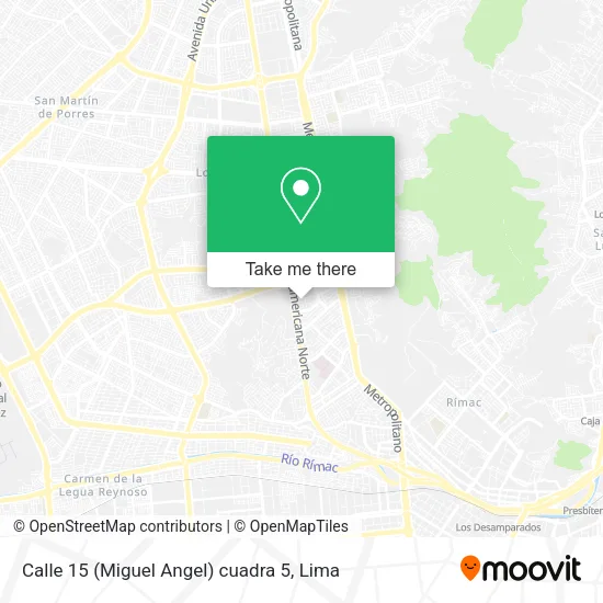 Mapa de Calle 15 (Miguel Angel) cuadra 5