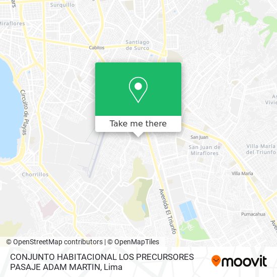 Mapa de CONJUNTO HABITACIONAL LOS PRECURSORES  PASAJE ADAM MARTIN
