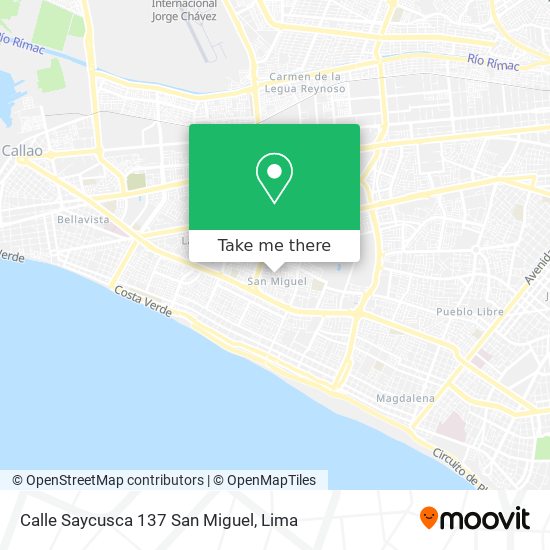 Mapa de Calle Saycusca 137 San Miguel