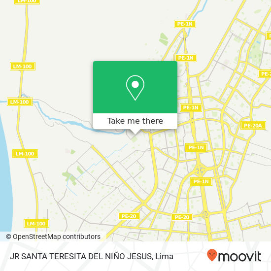 JR SANTA TERESITA DEL NIÑO JESUS map