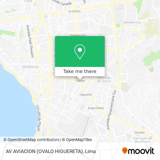 AV AVIACION (OVALO HIGUERETA) map