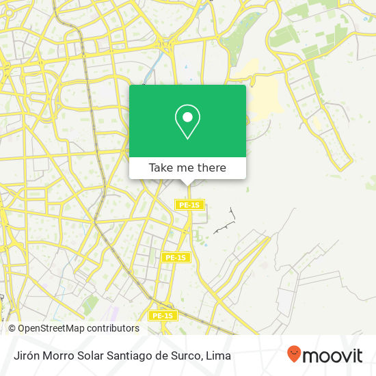 Jirón Morro Solar  Santiago de Surco map