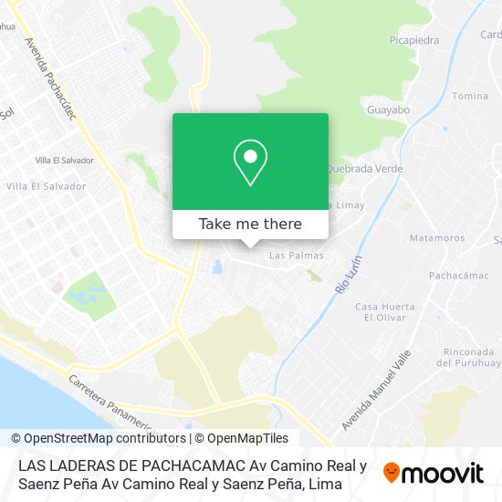 LAS LADERAS DE PACHACAMAC  Av  Camino Real y Saenz Peña Av  Camino Real y Saenz Peña map