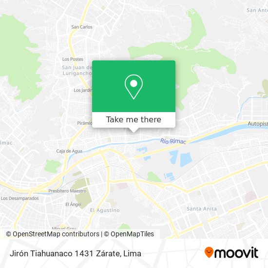 Jirón Tiahuanaco 1431   Zárate map