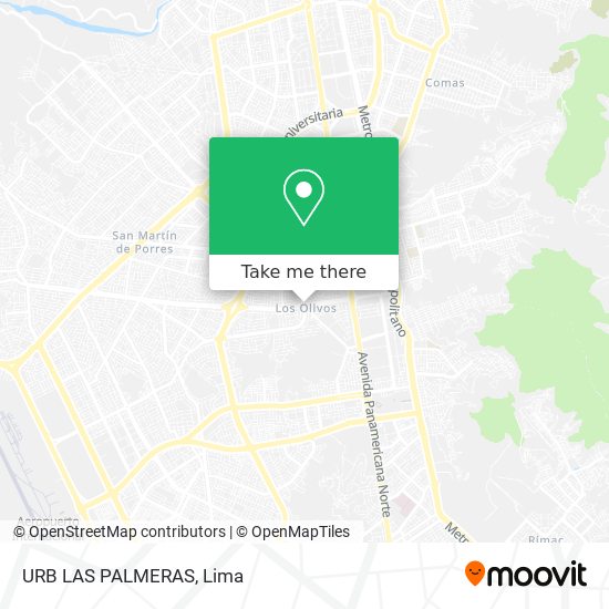 URB LAS PALMERAS map