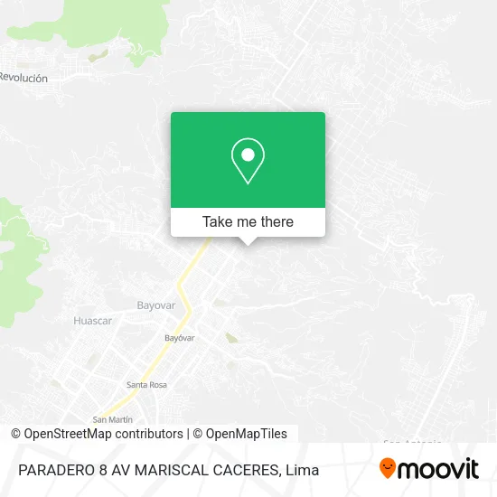 PARADERO 8   AV  MARISCAL CACERES map