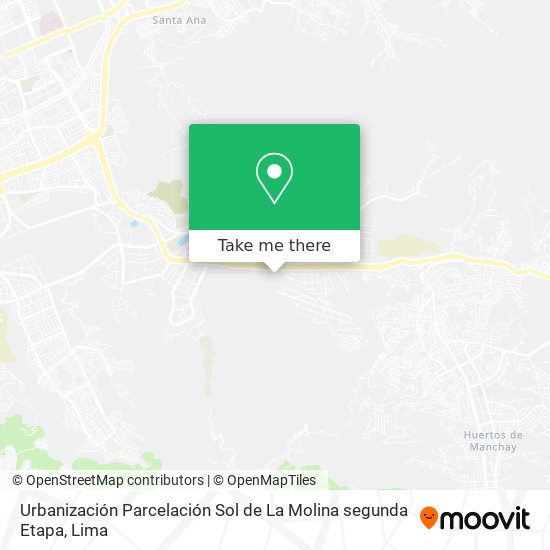 Urbanización Parcelación Sol de La Molina  segunda Etapa map