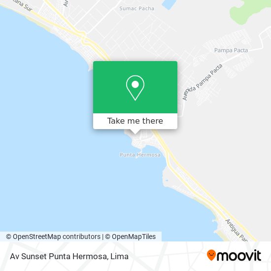 Av  Sunset  Punta Hermosa map