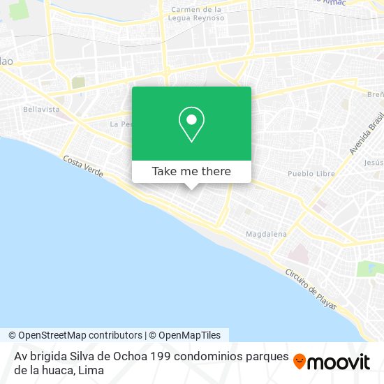 Mapa de Av  brigida Silva de Ochoa  199 condominios parques de la huaca