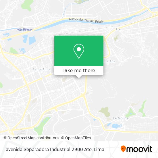 avenida Separadora Industrial 2900 Ate map