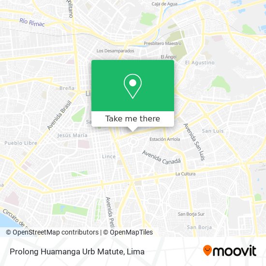 Mapa de Prolong  Huamanga   Urb  Matute