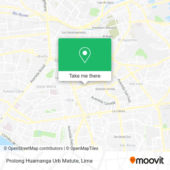 Mapa de Prolong  Huamanga   Urb  Matute