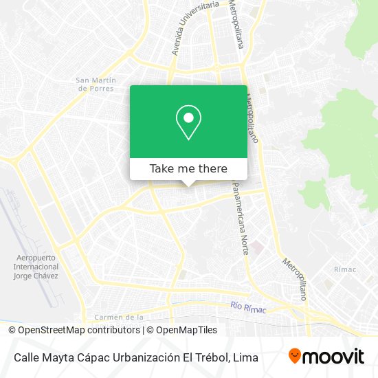 Mapa de Calle Mayta Cápac  Urbanización El Trébol