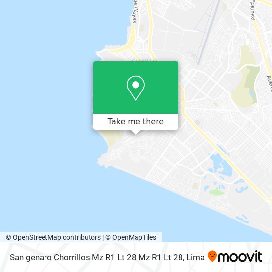 San genaro Chorrillos   Mz R1 Lt 28  Mz R1 Lt 28 map