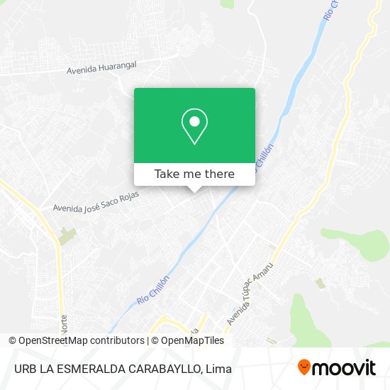 URB LA ESMERALDA CARABAYLLO map