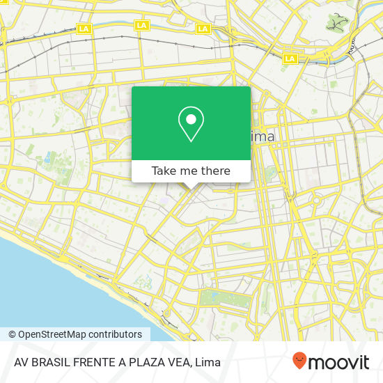 Mapa de AV BRASIL FRENTE A PLAZA VEA