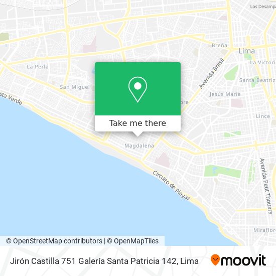 Jirón Castilla 751  Galería Santa Patricia 142 map