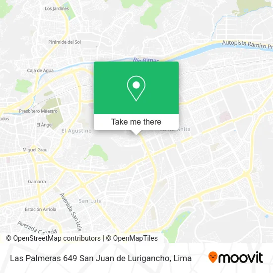 Mapa de Las Palmeras 649 San Juan de Lurigancho