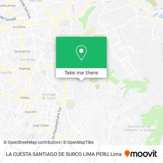 LA CUESTA  SANTIAGO DE SURCO  LIMA  PERU map