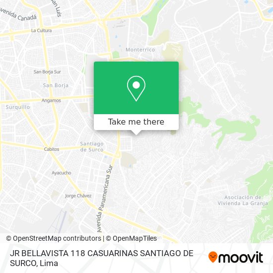 Mapa de JR  BELLAVISTA  118  CASUARINAS SANTIAGO DE SURCO