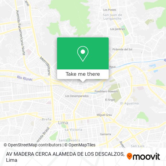 AV  MADERA CERCA ALAMEDA DE LOS DESCALZOS map