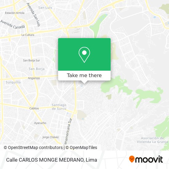 Mapa de Calle CARLOS MONGE MEDRANO