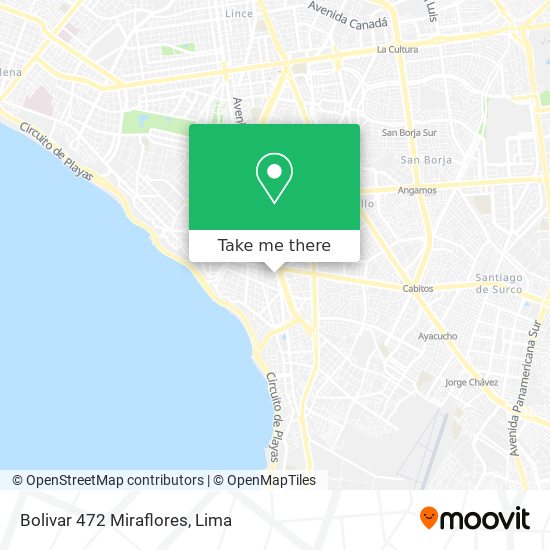 Mapa de Bolivar 472 Miraflores
