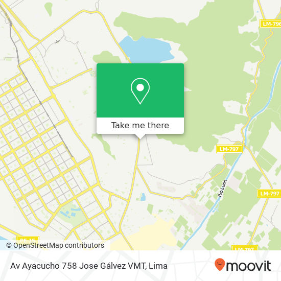 Mapa de Av Ayacucho 758 Jose Gálvez VMT