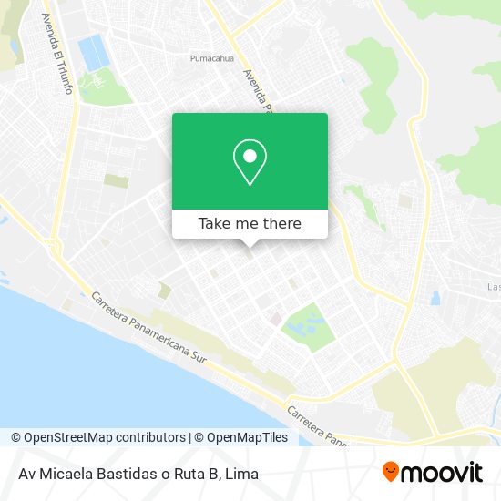 Av  Micaela Bastidas o Ruta B map