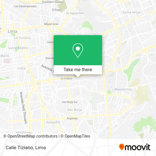 Mapa de Calle Tiziano