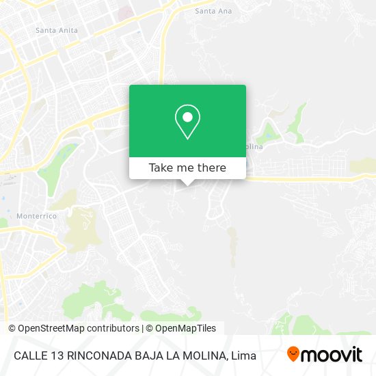 CALLE 13 RINCONADA BAJA LA MOLINA map