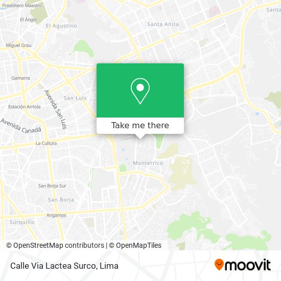 Mapa de Calle Via Lactea Surco