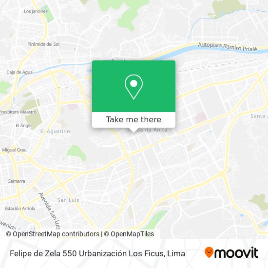 Felipe de Zela 550 Urbanización Los Ficus map