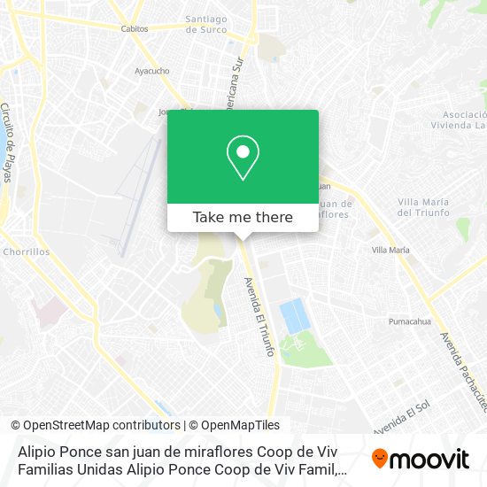 Mapa de Alipio Ponce san juan de miraflores  Coop  de Viv  Familias Unidas Alipio Ponce Coop  de Viv  Famil