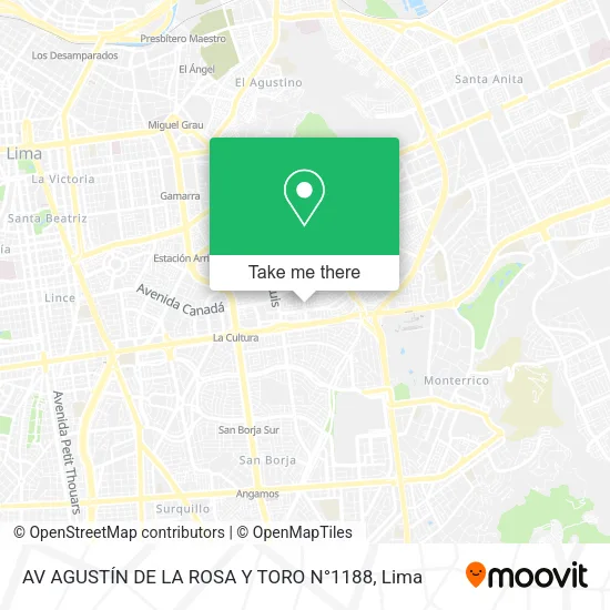 AV  AGUSTÍN DE LA ROSA Y TORO N°1188 map