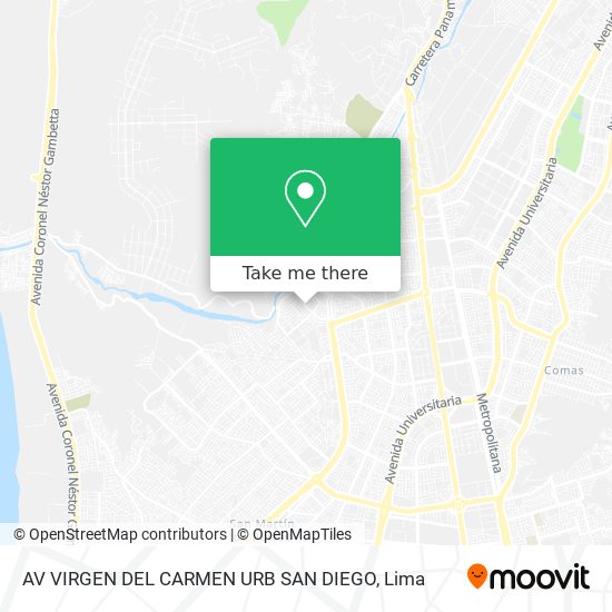 AV  VIRGEN DEL CARMEN URB  SAN DIEGO map