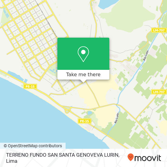 TERRENO  FUNDO SAN SANTA GENOVEVA   LURIN map