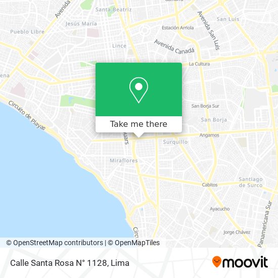 Calle Santa Rosa  N° 1128 map