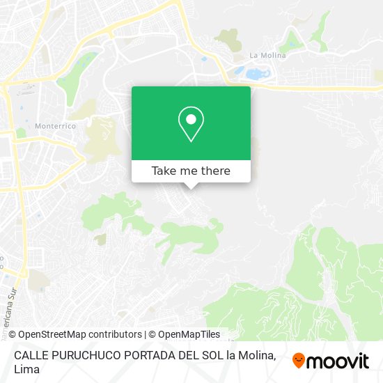 CALLE PURUCHUCO   PORTADA DEL SOL   la Molina map