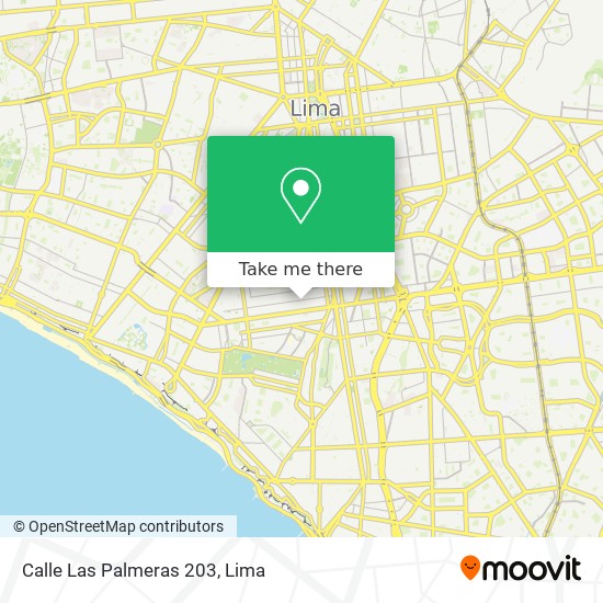 Calle Las Palmeras 203 map