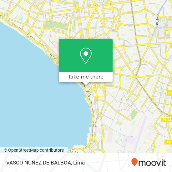 VASCO NUÑEZ DE BALBOA map