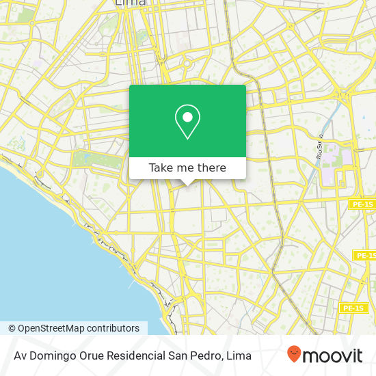 Mapa de Av  Domingo Orue   Residencial San Pedro